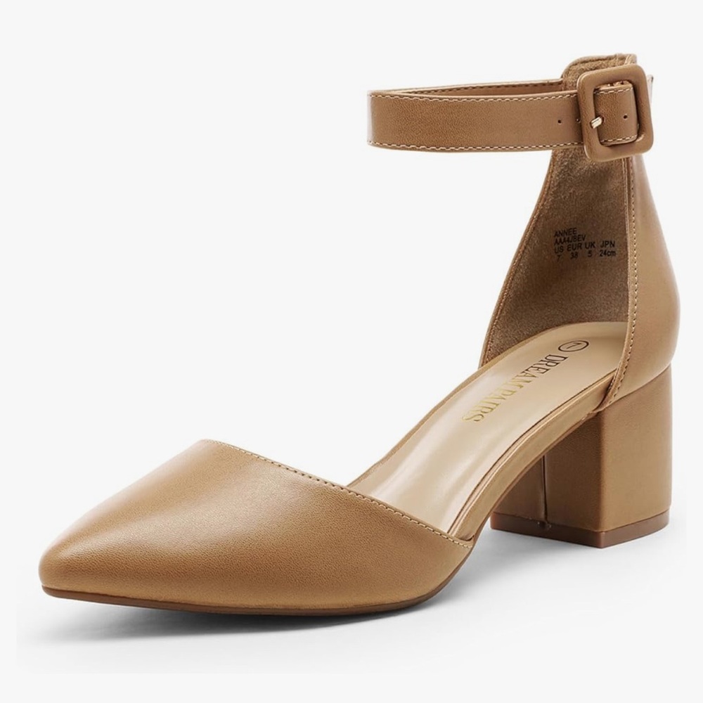 DREAM PAIRS Women’s Chunky Block Heel - Size US 8.5 Wide Width - BRAND NEW!